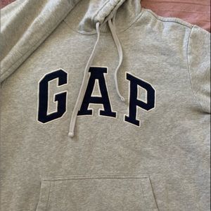 GAP grey hoodie blue writing